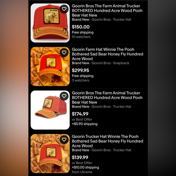 ⭐️NIB Limited Edition Goorin Brothers “Bothered” Pooh Bear Trucker Hat⭐️ - Picture 10 of 10